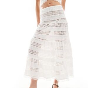 ASOS Elegant White Lace Skirt